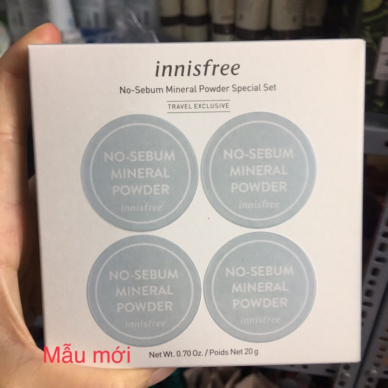 Phấn phủ FREESHIP Phấn phủ bột Innisfree no sebum mineral powder kiềm dầu hiệu quả