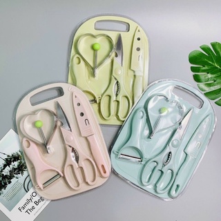 Bộ dao thớt chế biến đồ ăn dặm chất liệu PP cao cấp an toàn cho bé