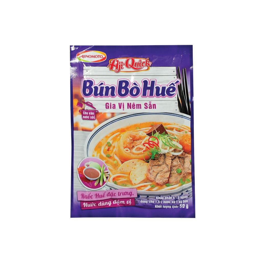 Gia vị nêm sẵn bún bò huế Aji-Quick Ajinomoto 59g