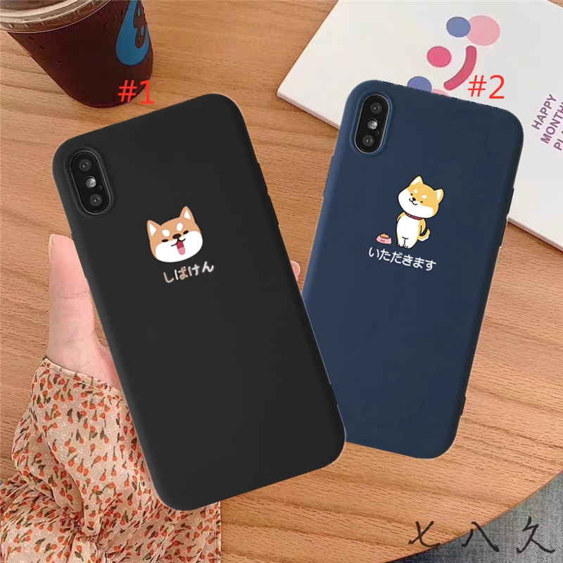 Ốp điện thoại silicon in hình chú chó shiba cho Iphone 6 6s 6plus 6splus 7 8 7plus 8plus X XS 11 11Pro Max