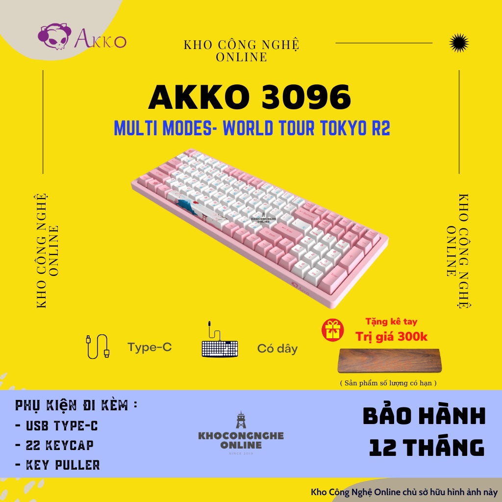 Bàn phím cơ AKKO 3096 World Tour Tokyo R2