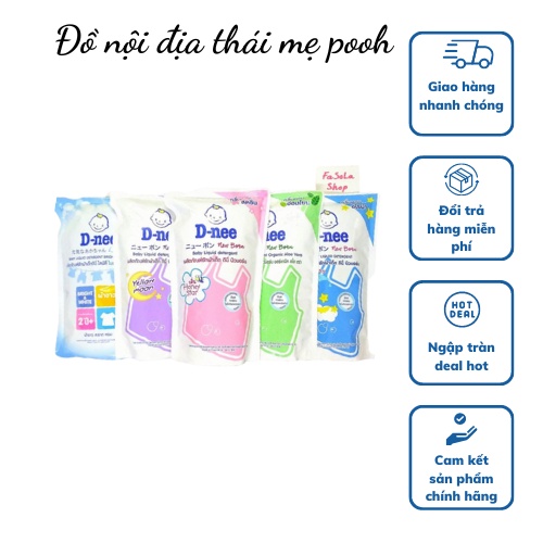 Nước giặt xả quần áo DNEE túi 600ml và túi 1L4 Nội Địa THÁI LAN cho bé