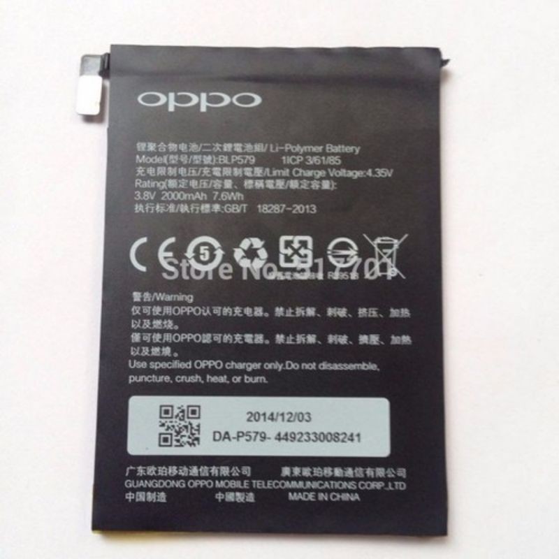 Pin điện thoại oppo R5 ( BLP 579) bảo hành 6 tháng.