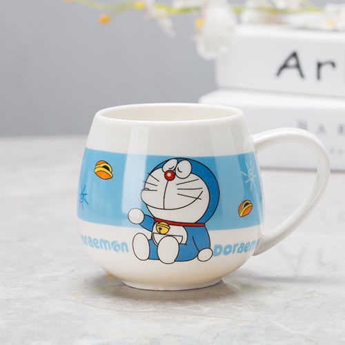 Cốc Sứ Uống Cà Phê / Sữa Hình Bóng Đèn Hoạt Hình doraemon Sáng Tạo