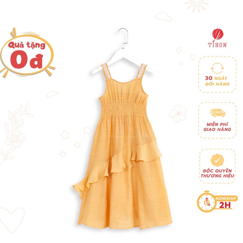 Váy Trẻ Em TIHON Dáng Maxi 2 Dây Phong Cách Hàn Quốc Cực Xinh VT0750203