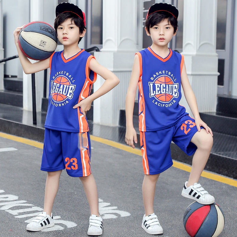 ❂trai Summer Jersey 2021 mới Hàn Quốc Football Suit 6 Sports 7 sân bóng rổ 12 tuổi Hai mảnh thời trang