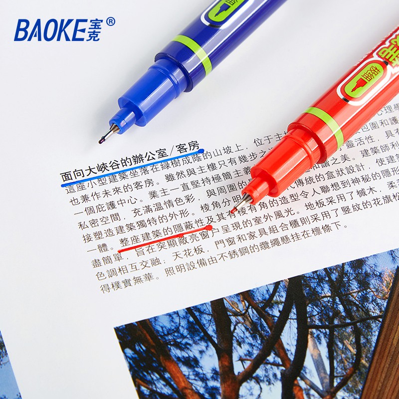 Bút MARKER Dánh Đấu Khô Nhanh Thiết Kế 2 Đầu BAOKE-MP2915