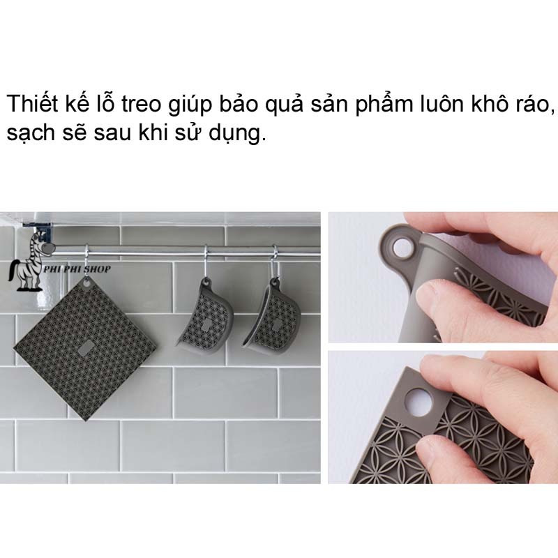 Bộ 1 miếng lót nồi và 2 găng tay Silicone Lock&amp;Lock LLT026