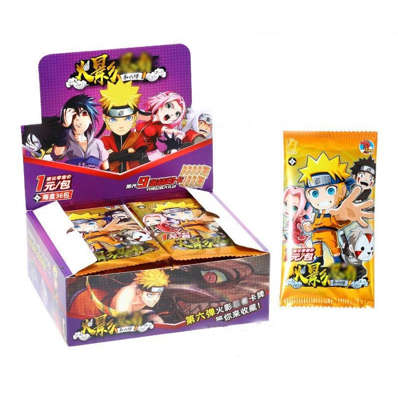 Set 5 ảnh thẻ nhân vật NARUTO sổ đựng card manga anime chibi sưu tầm