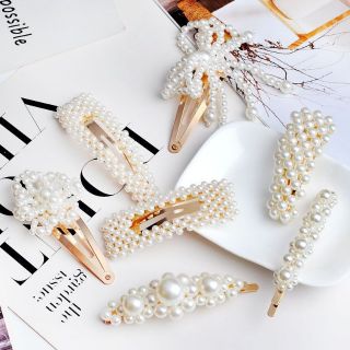 Kẹp tóc đính ngọc trai kute
