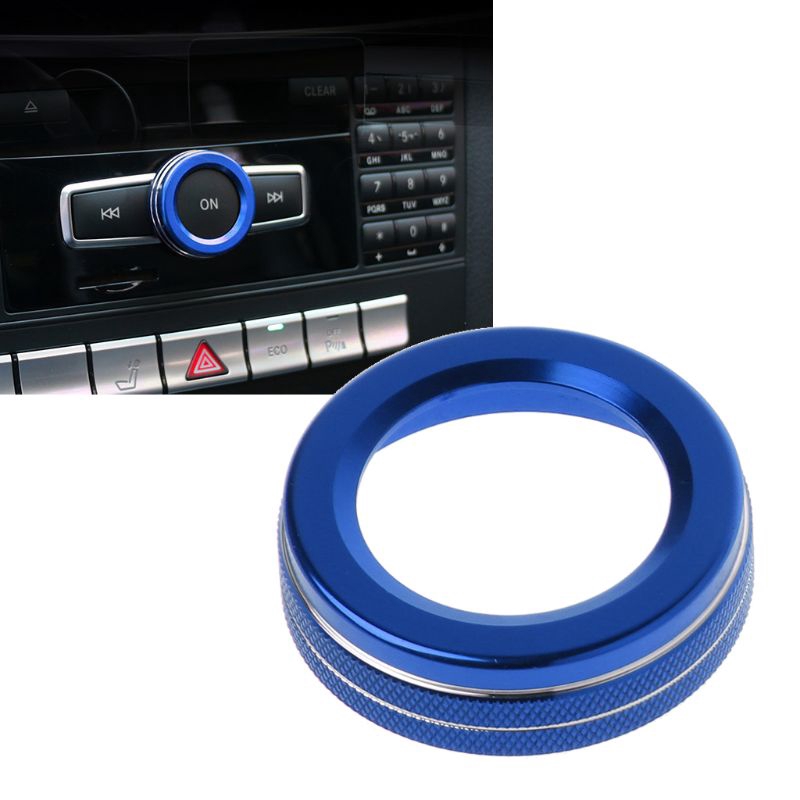 Vòng Kim Loại Gắn Trang Trí Nút Âm Lượng Xe Hơi Mercedes Benz A B E Class