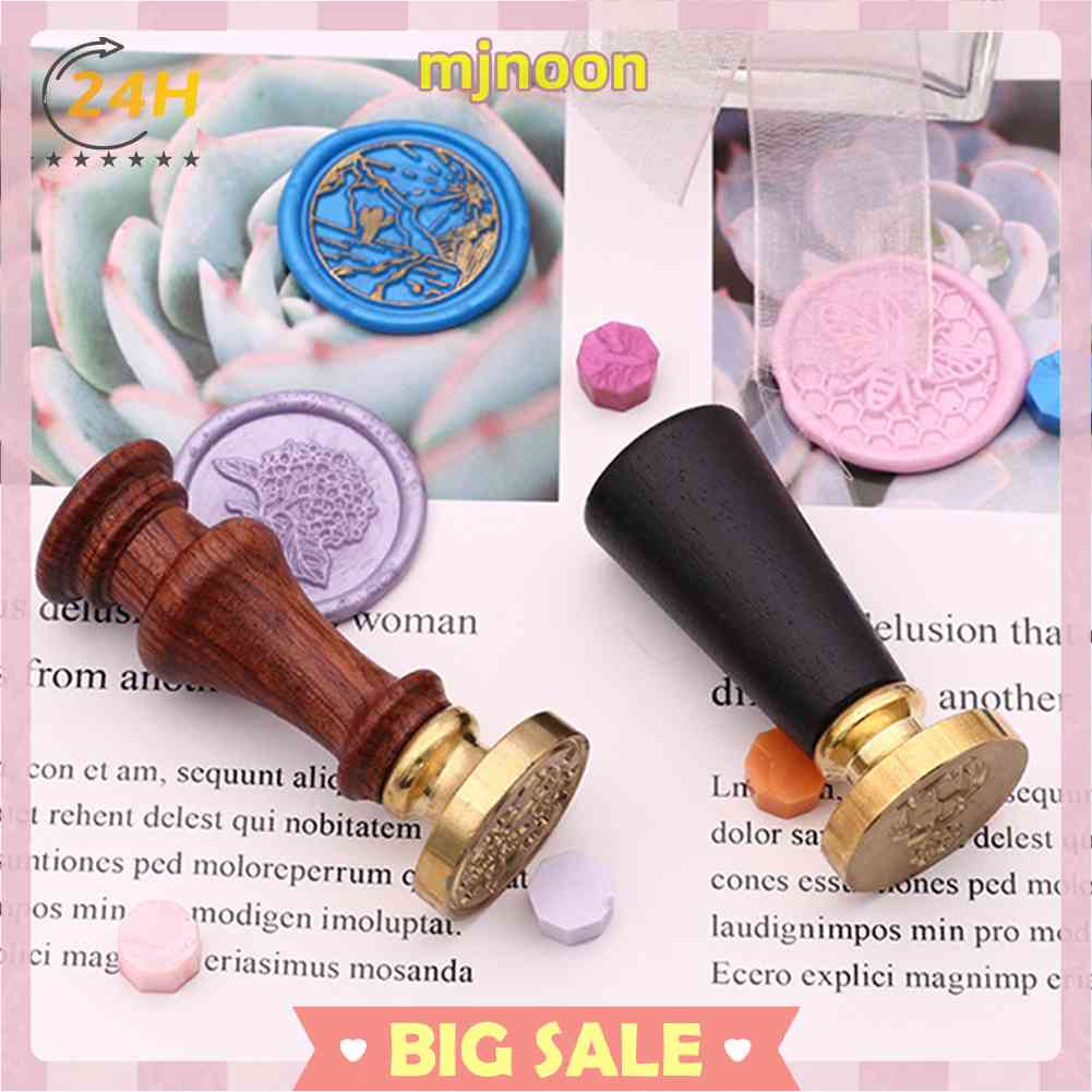 Tay Cầm Gắn Con Dấu Sáp Niêm Phong Thiệp Mời Đám Cưới W00d W00den