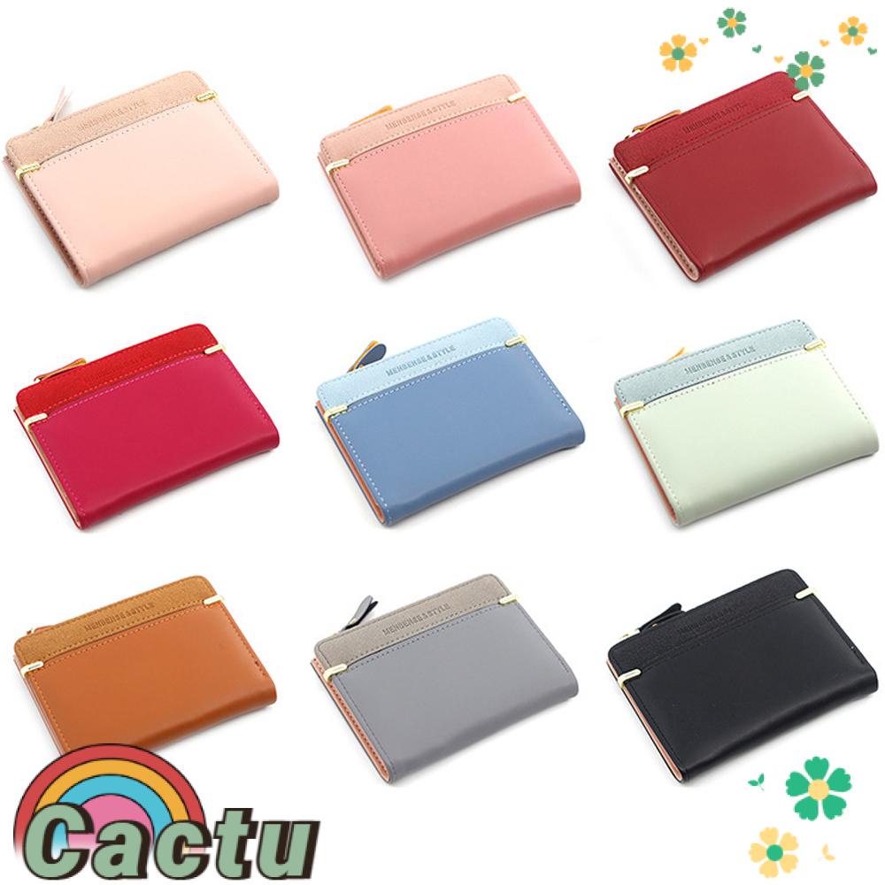 Ví Ngắn Đựng Thẻ Có Khóa Bấm Cỡ Nhỏ Thời Trang Cho Nữ Giá Đỡ
