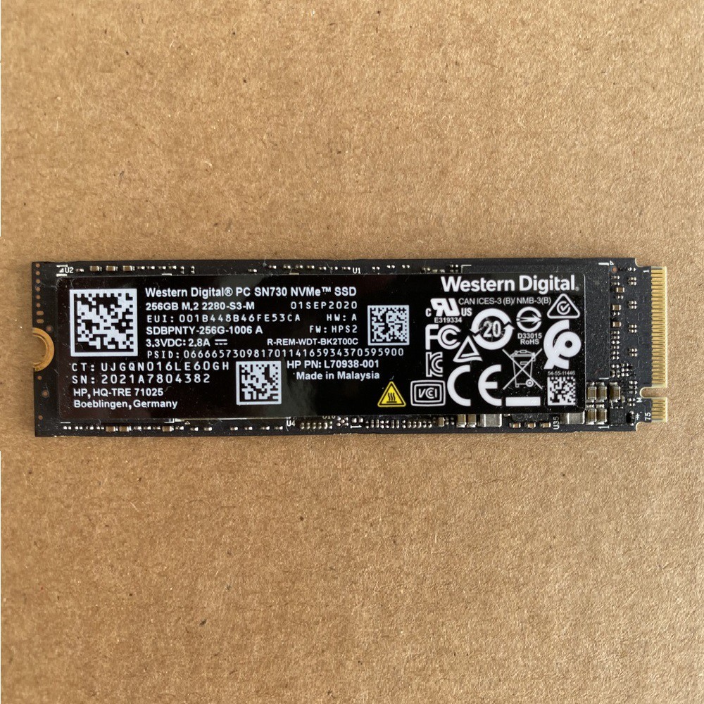 Bộ nhớ SSD WD SN730 256GB NVMe (M.2/PCIe - Chuẩn 2280)