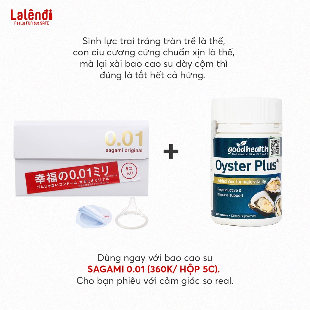 Tinh chất hàu Good Health Oyster Plus hỗ trợ sinh lý nam giới, chính hãng NewZealand (60v) | Lalendi Store