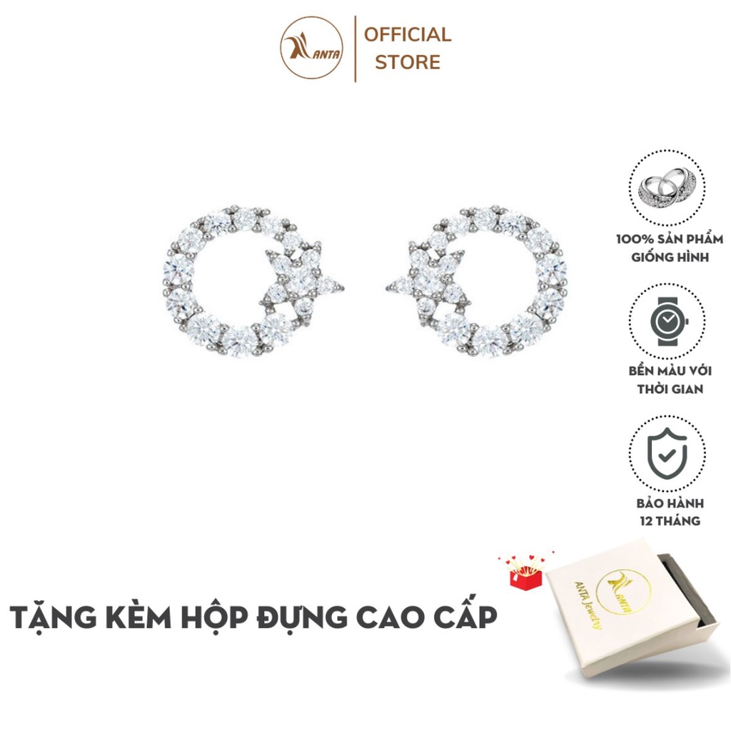 Bông tai ngôi sao nhỏ ngọt ngào thời trang đính đá ANTA Jewelry - ATJ8037