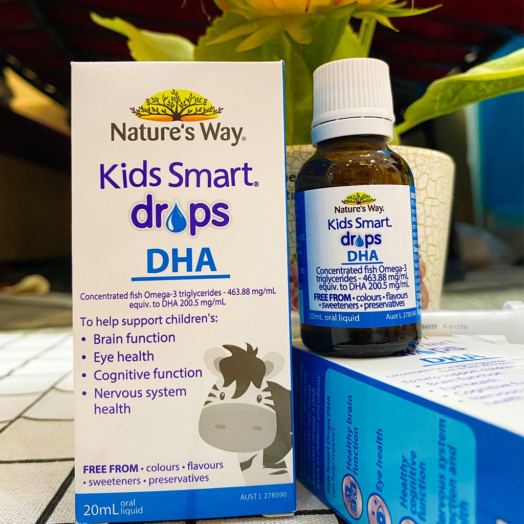 Nature’s Way Kids Smart Drops DHA 𝐍𝐄𝐖 bổ sung DHA cho trẻ mẫu mới