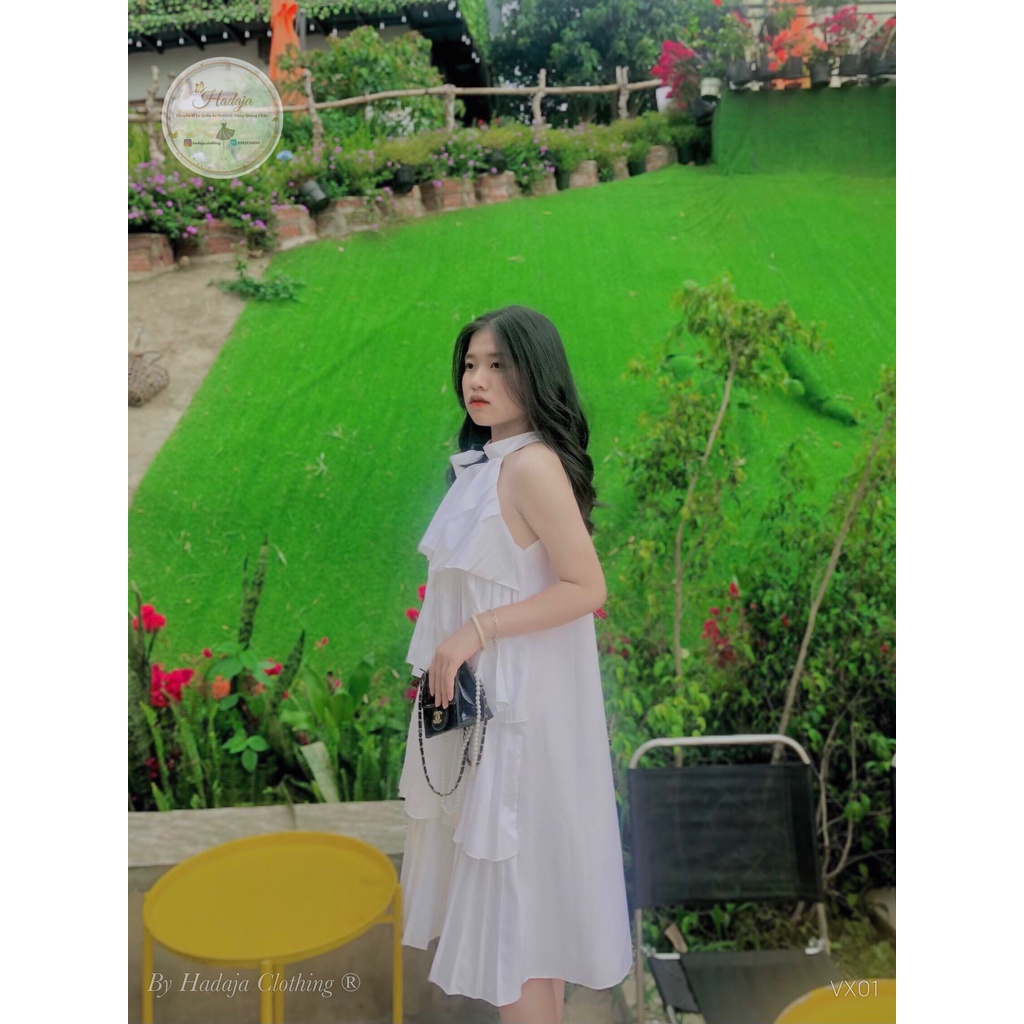 Đầm nữ babydoll 🌸 dáng xòe Hadaja thiết kế cao cấp chất vải cotton xịn sò sang trọng VX01