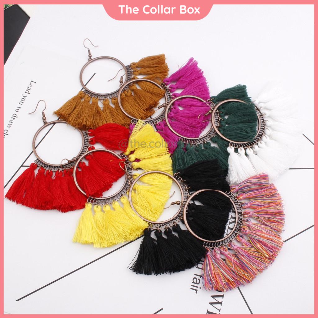 Hoa tai tua rua thời trang cho nữ khuyên tai boho - Mã HT024