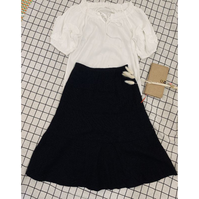 Sơ mi trắng voan hàng hiệu secondhand
