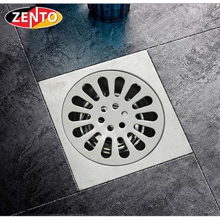 Phễu thoát sàn chống mùi inox304 Zento TS123-304 (12x12)
