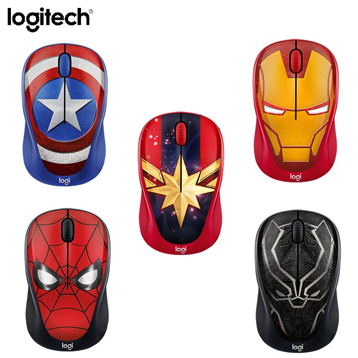 Chuột không dây Logitech M238 CAPTAIN MARVEL (910-005562) - Chính hãng
