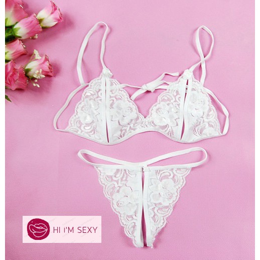 set đồ lót ren quần sẻ đáy siêu sexy, siêu gợi cảm, tăng 100% quyến rủ cho các nàng 💝💝freeship với hoá đơn 50k💝💝 | BigBuy360 - bigbuy360.vn