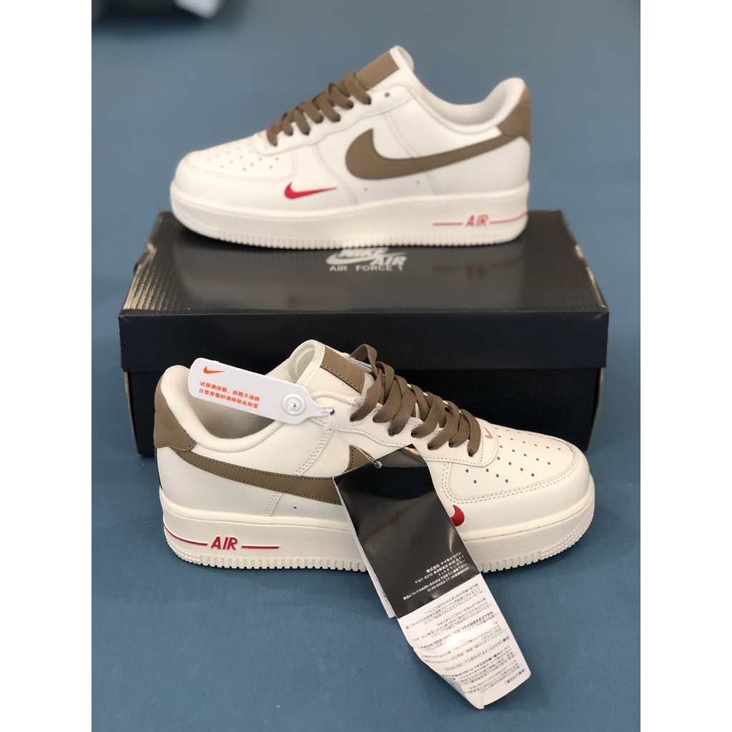 [FullBox &FreeShip] Giày Sneaker AF1 Viền nâu cao cấp 2022 Full size nam nữ (zép 1.1)