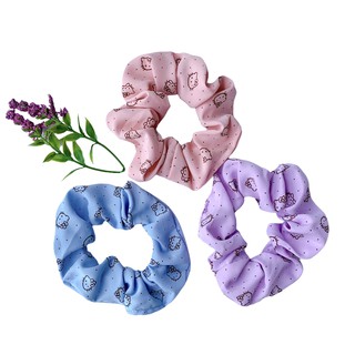 Cột tóc scrunchies mèo kitty dễ thương 10cm