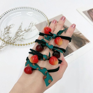 Dây cột tóc cao su co giãn hình trái cherry phong cách hàn quốc