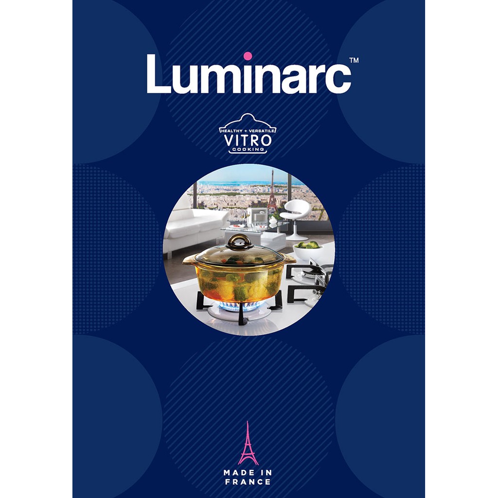 Bộ 2 nồi thủy tinh Luminarc Amberline Trianon Eclipse 2.5L và 3.5L - 2021690