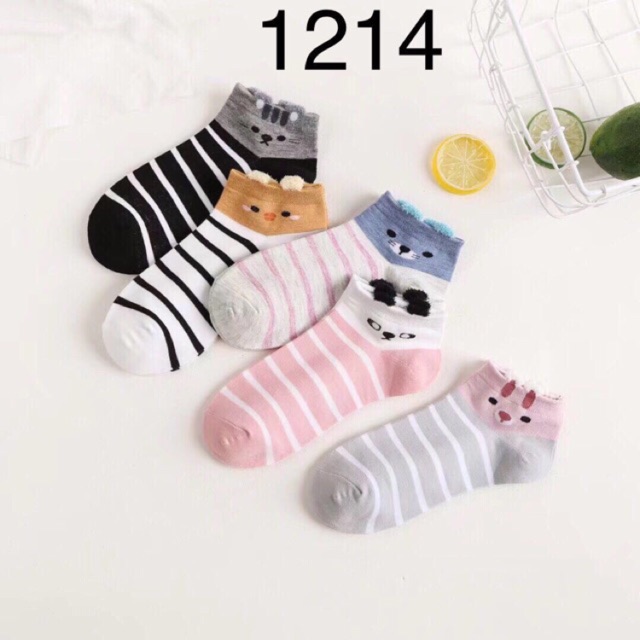 Combo sỉ 10 đôi tất tai mèo cho nữ maqux bất kì trộn