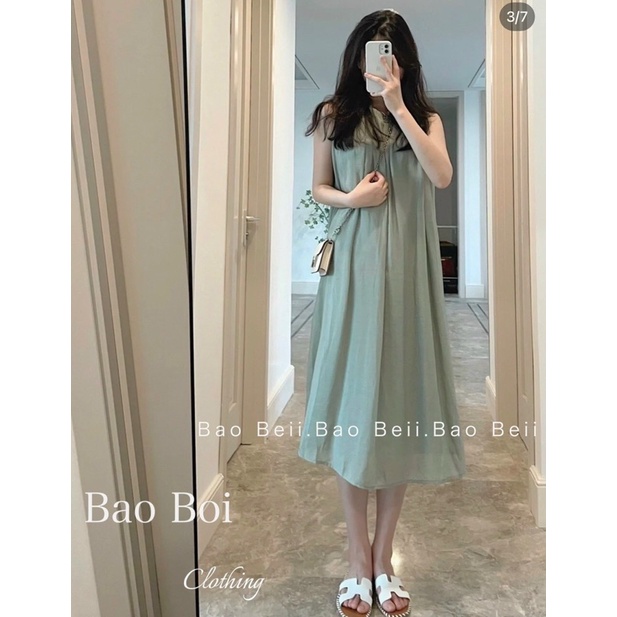 Váy đũi tơ sát nách dáng dài 5 màu