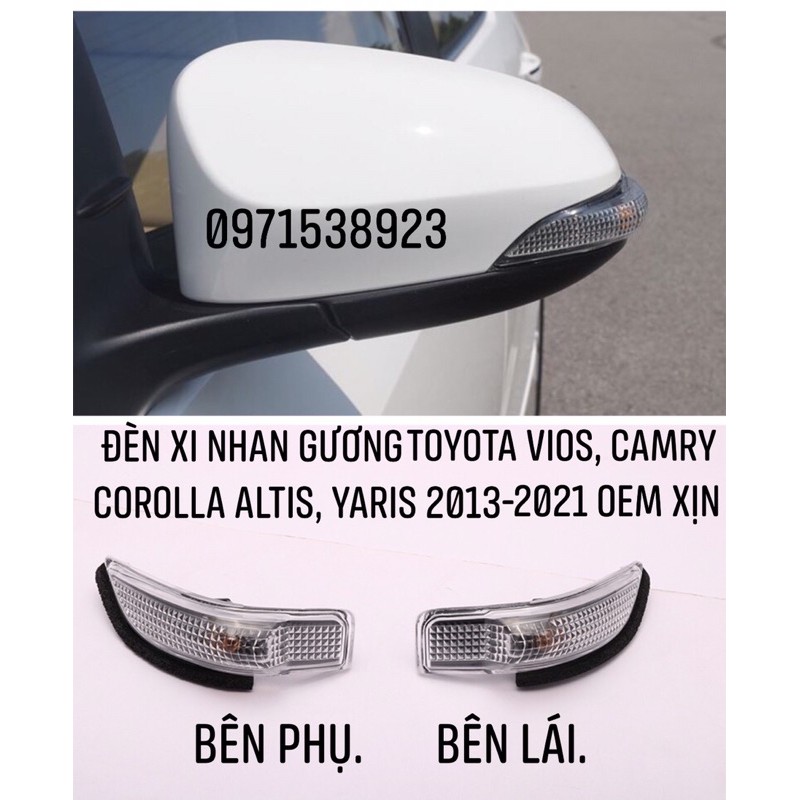 ỐP GÁO GƯƠNG CHIẾU HẬU và XI NHAN GƯƠNG TOYOTA VIOS, CAMRY, COROLLA ALTIS, YARIS 2013-2021