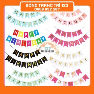 Bộ dây chữ Happy Birthday ép kim trang trí tiệc sinh nhật birthday party
