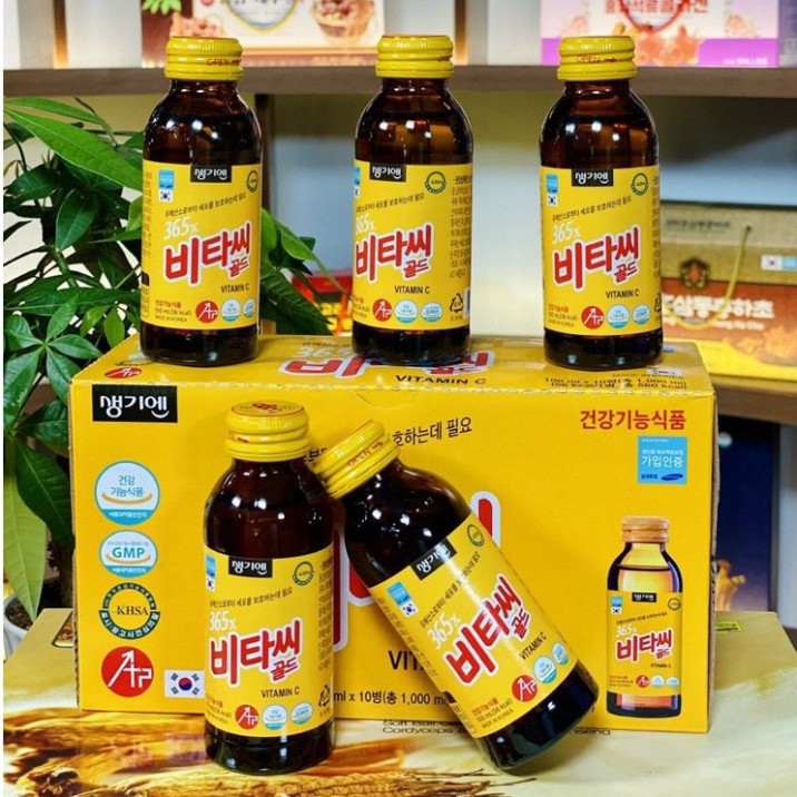 Nước Uống Bổ Sung Vitamin C 365X Hàn Quốc Hỗ Trợ Tăng Lực, Tăng Sức Đề Kháng, Giải Khát Ngày Hè