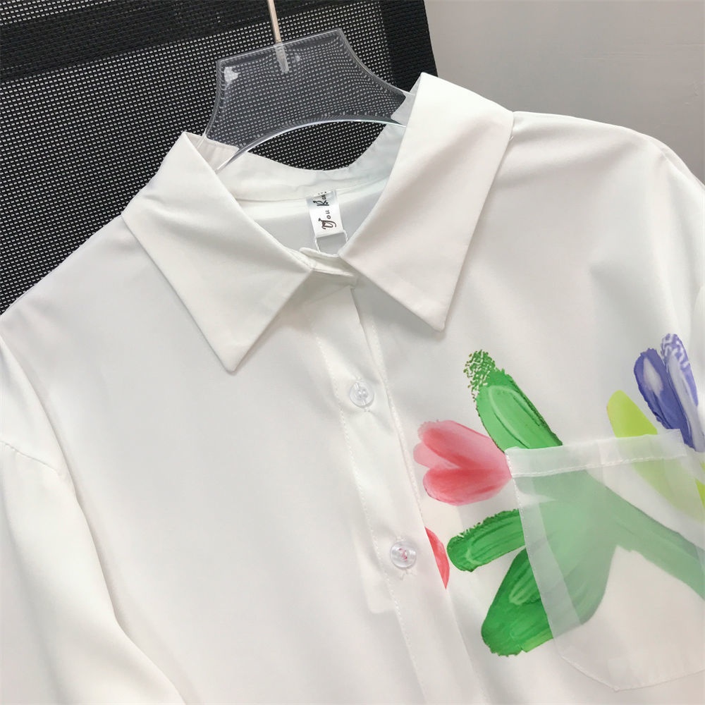 Áo Sơ Mi Dáng Rộng In Hoa Thời Trang Mùa Thu Dành Cho Nữ