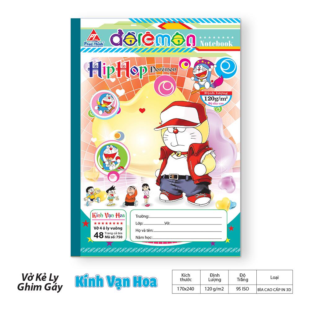 Combo 5 quyển Vở ô ly Kính Vạn Hoa hiệu Phúc Thịnh 48 trang /80 trang/100 trang-PT.0750/0751/0752