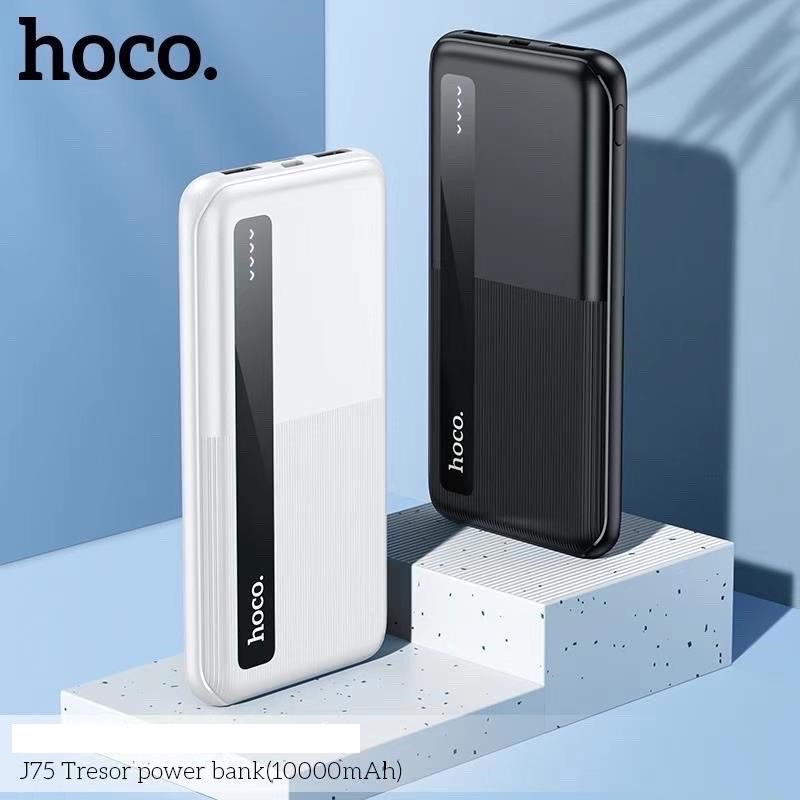 PIN SẠC DỰ PHÒNG POLYMER A+2 CỔNG USB-10000MAH HOCO J75 ĐÈN LED SIÊU MỎNG SẠC NHANH CHO SAMSUNG-IPHONE-VIVO-CHÍNH HÃNG