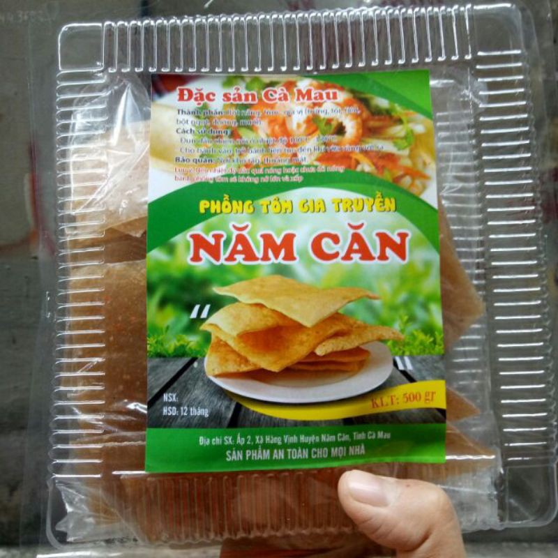 Combo 3 hộp Bánh Phồng Tôm 5 Căn_Cà Mau (500gr/hộp) Tuyển Sỉ, Ctv Bánh Phồng Tôm Khu vực Hà Nội và các Tỉnh Bắc Trung Bộ