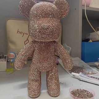 Gấu đính đá handmade Bearbrick size 23cm cao cấp cho mọi lứa tuổi