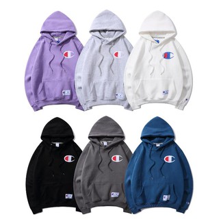 Áo Hoodie Cotton Thêu Chữ Champion Thời Trang Cho Nam Nữ
