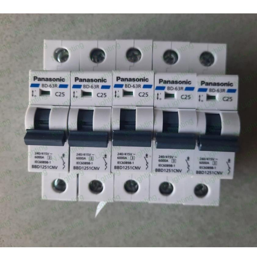 CB tép - MCB 1 Pha, 2 pha Panasonic 16A 20A 32A 40A 50A 60A - RCBO Sino
