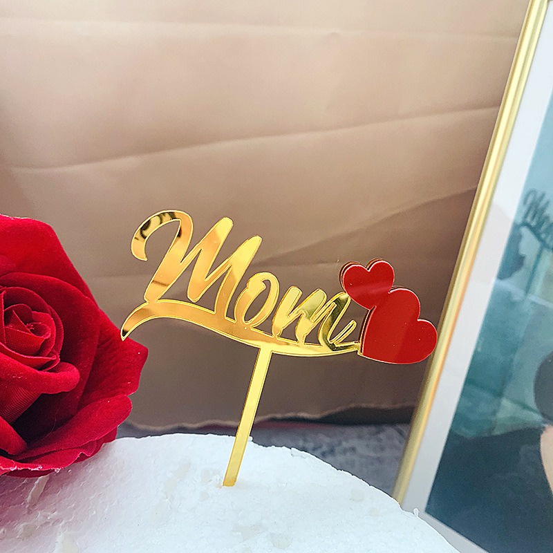Que Cắm Trang Trí Bánh Chữ Happy Mothers Day Xinh Xắn
