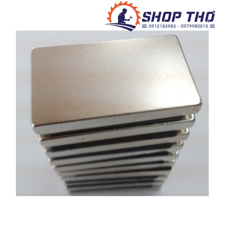 Nam châm chữ nhật 40*20*2mm (2 viên)