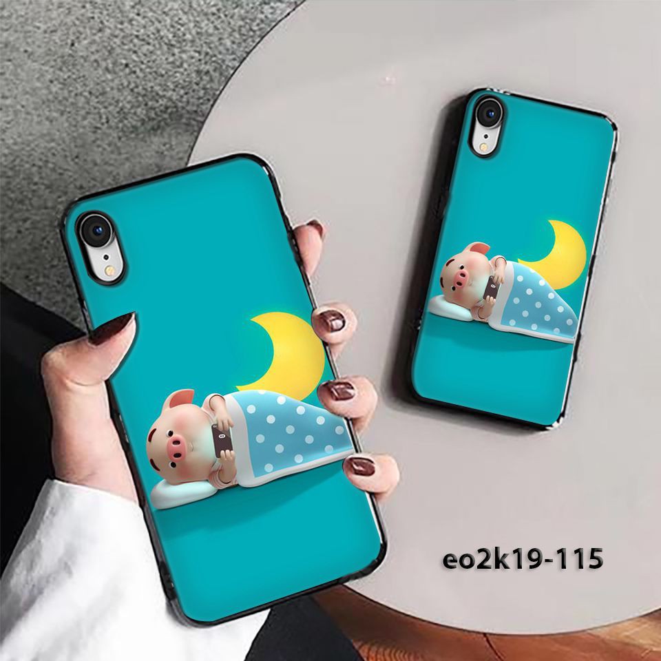 [ DEAL CỰC SỐC ]  Ốp lưng dẻo viền đen Iphone XR in hình heo con cực đẹp