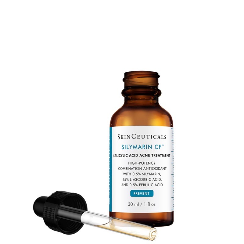 Skinceuticals SILYMARIN CF - Serum giảm mụn, ngăn ngừa tiết dầu, làm sáng da và chống oxy hoá cho da dầu/ mụn