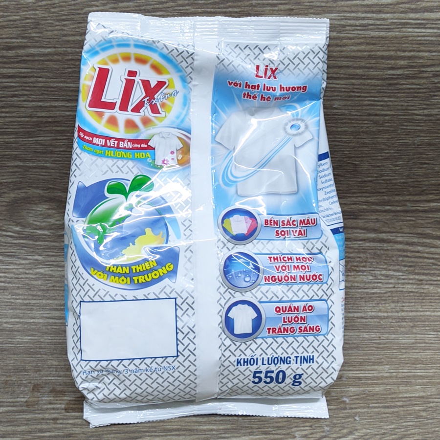 Bột giặt Lix Extra hương hoa gói 550g