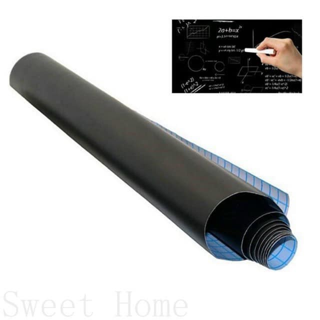 Decal Bảng Đen Viết Phấn Bảng Decal Dán Tường Thông Minh Có Màu Xanh Lá Size 45x200cm