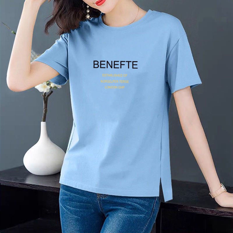 Short-sleeved T-shirt women's summer middle-aged mother's loose large size printed tops